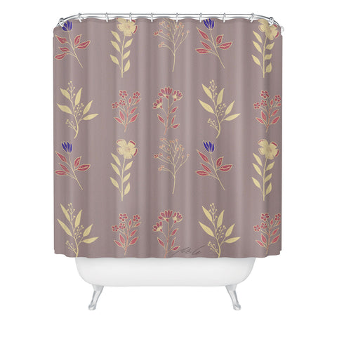 mele_artanddesign Flower Pattern07 Shower Curtain