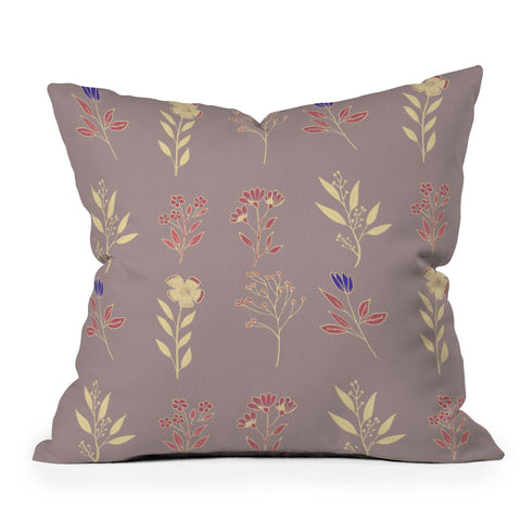 mele_artanddesign Flower Pattern07 Throw Pillow