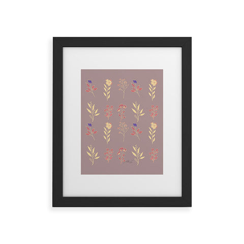 mele_artanddesign Flower Pattern07 Framed Art Print