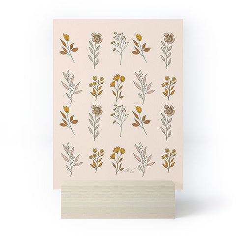 mele_artanddesign Flower Pattern16 Mini Art Print