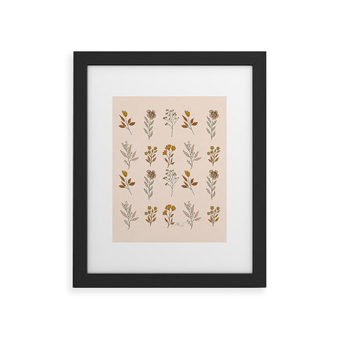 mele_artanddesign Flower Pattern16 Framed Art Print