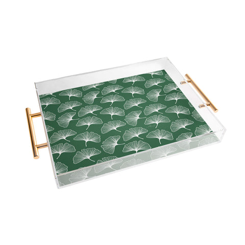 mele_artanddesign Ginkgo Leafs Pattern21 Acrylic Tray
