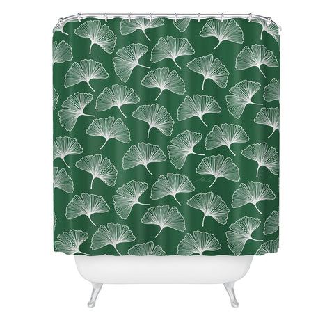 mele_artanddesign Ginkgo Leafs Pattern21 Shower Curtain