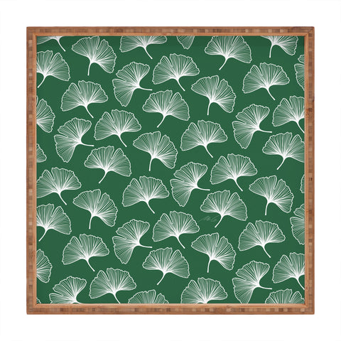 mele_artanddesign Ginkgo Leafs Pattern21 Square Tray