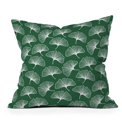 mele_artanddesign Ginkgo Leafs Pattern21 Outdoor Throw Pillow