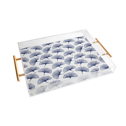 mele_artanddesign Ginkgo Leafs Pattern42 Acrylic Tray