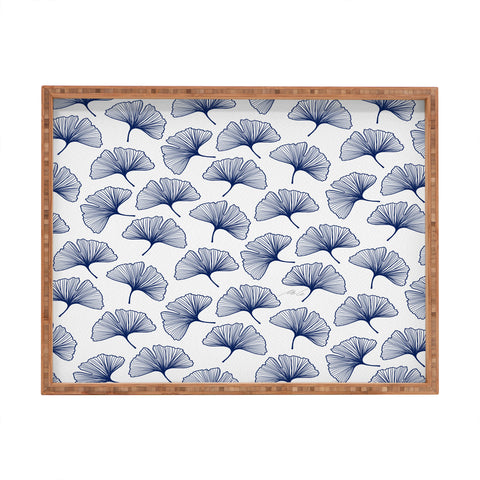 mele_artanddesign Ginkgo Leafs Pattern42 Rectangular Tray