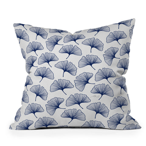 mele_artanddesign Ginkgo Leafs Pattern42 Outdoor Throw Pillow