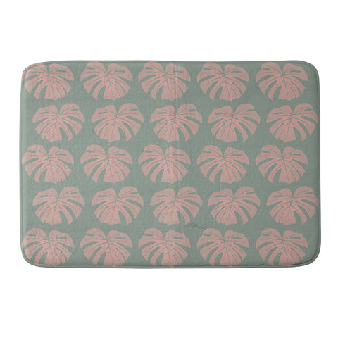 mele_artanddesign Monstera Jungle01 Memory Foam Bath Mat