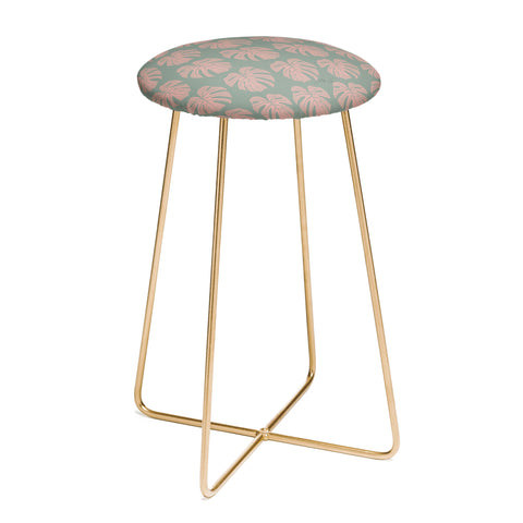 mele_artanddesign Monstera Jungle01 Counter Stool