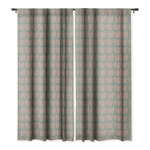 mele_artanddesign Monstera Jungle01 Blackout Window Curtain