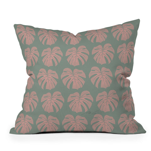 mele_artanddesign Monstera Jungle01 Throw Pillow