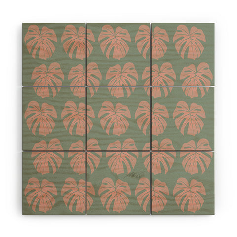 mele_artanddesign Monstera Jungle01 Wood Wall Mural