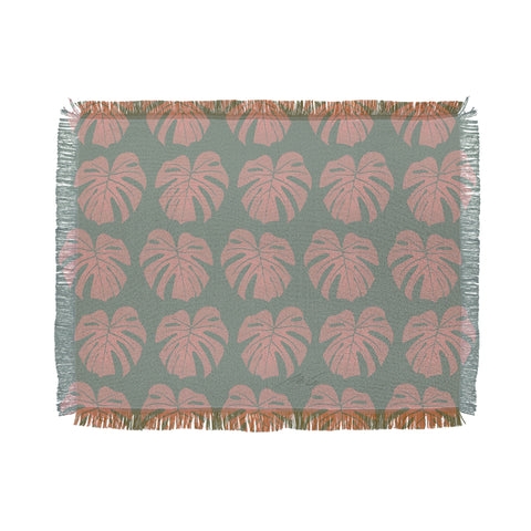 mele_artanddesign Monstera Jungle01 Throw Blanket