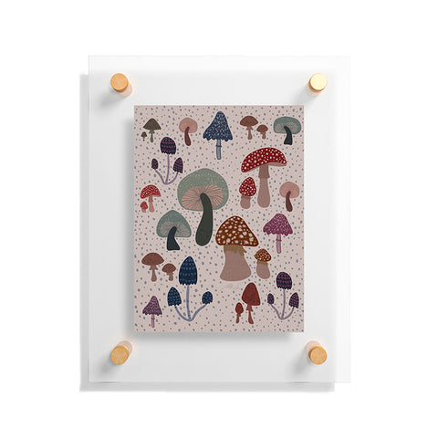 mele_artanddesign Mushroom collection04 Floating Acrylic Print