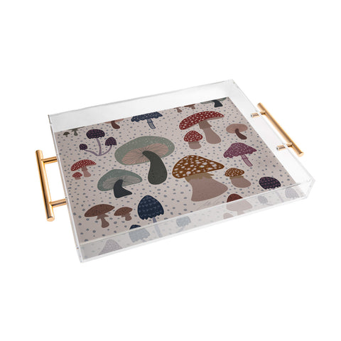 mele_artanddesign Mushroom collection04 Acrylic Tray