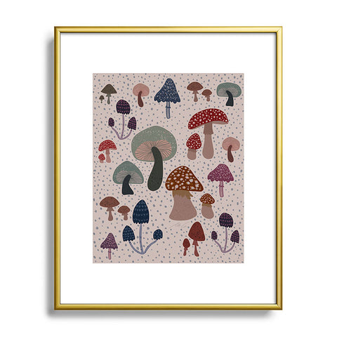 mele_artanddesign Mushroom collection04 Metal Framed Art Print