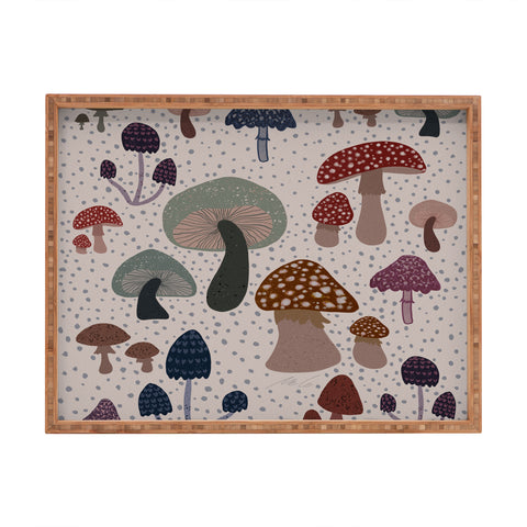 mele_artanddesign Mushroom collection04 Rectangular Tray