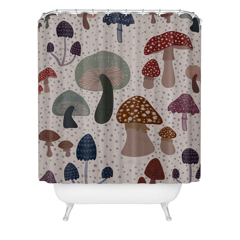 mele_artanddesign Mushroom collection04 Shower Curtain