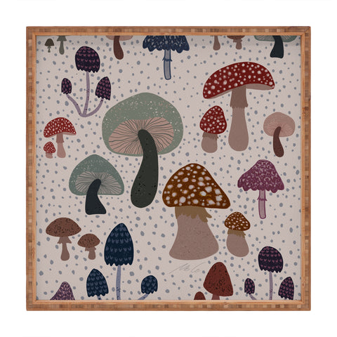 mele_artanddesign Mushroom collection04 Square Tray