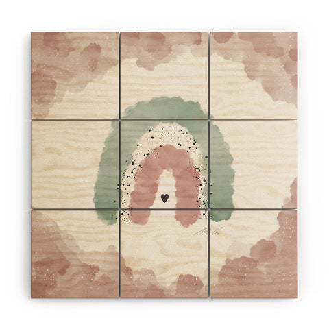 mele_artanddesign RainbowNursery01 Wood Wall Mural