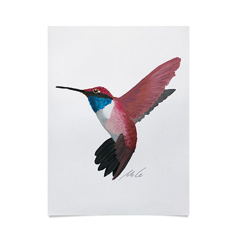 mele_artanddesign Red Hummingbird Poster