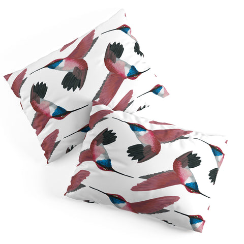 mele_artanddesign Red Hummingbird Pillow Shams