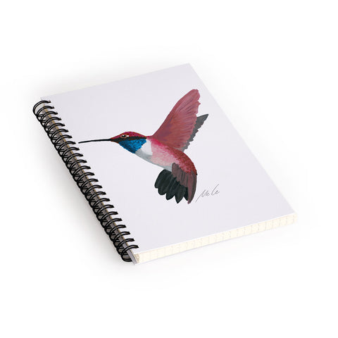 mele_artanddesign Red Hummingbird Spiral Notebook