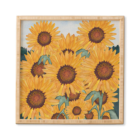 mele_artanddesign Sunflower07 Framed Wall Art