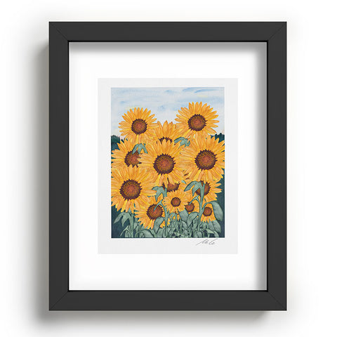 mele_artanddesign Sunflower07 Recessed Framing Rectangle