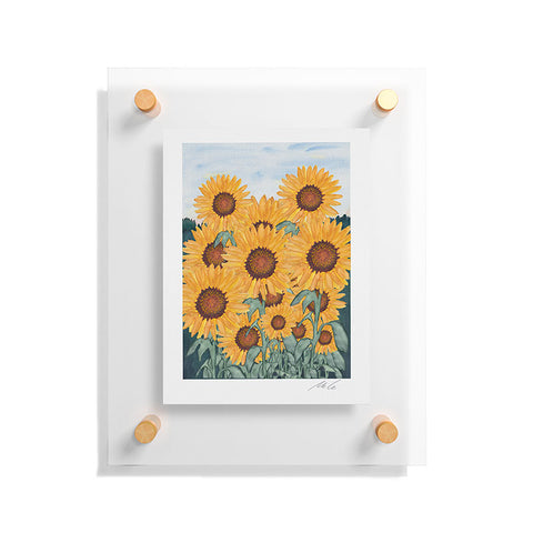 mele_artanddesign Sunflower07 Floating Acrylic Print