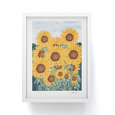 mele_artanddesign Sunflower07 Framed Mini Art Print