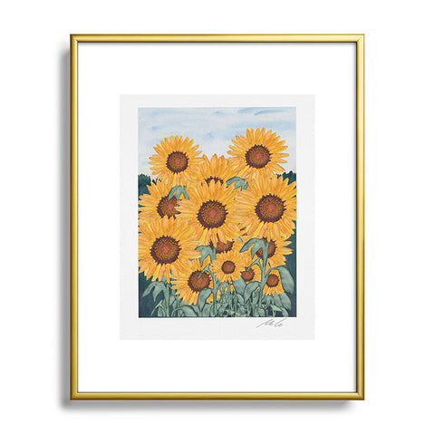 mele_artanddesign Sunflower07 Metal Framed Art Print