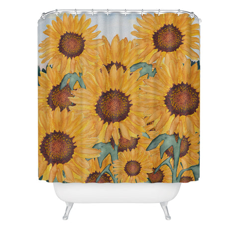 mele_artanddesign Sunflower07 Shower Curtain