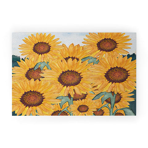mele_artanddesign Sunflower07 Welcome Mat