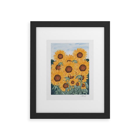 mele_artanddesign Sunflower07 Framed Art Print