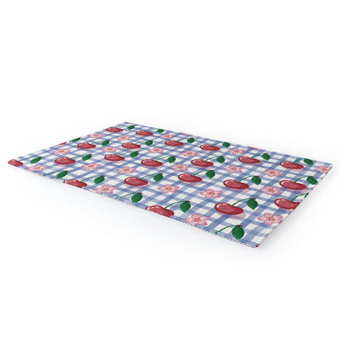 mele_artanddesign Watercolor Cherry Blossom Picnic Area Rug