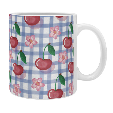 mele_artanddesign Watercolor Cherry Blossom Picnic Coffee Mug