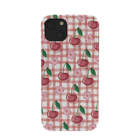 mele_artanddesign Watercolor Cherry Blossom Red Phone Case
