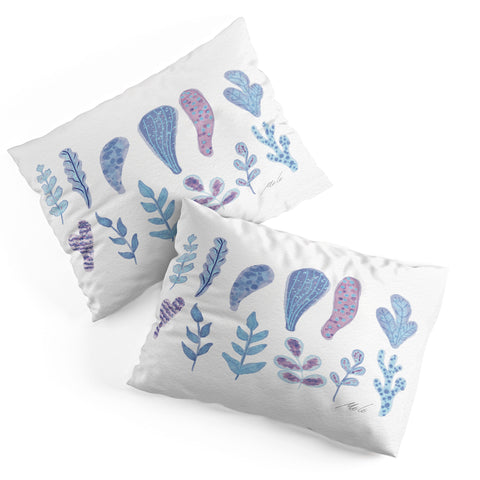 mele_artanddesign Watercolor Corals and Seaweed Pillow Shams