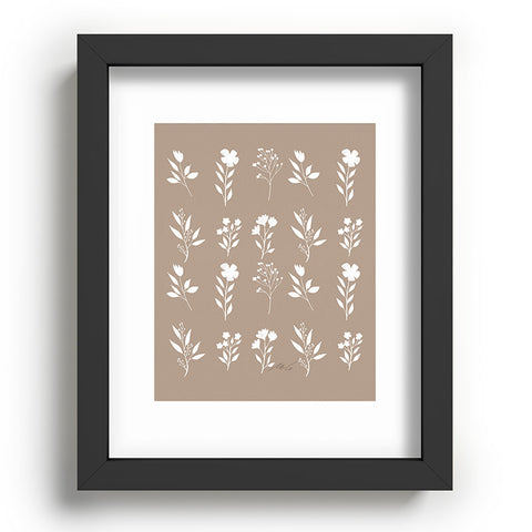 mele_artanddesign White Flower Pattern02 Recessed Framing Rectangle