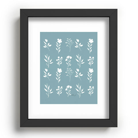mele_artanddesign White Flower Pattern05 Recessed Framing Rectangle