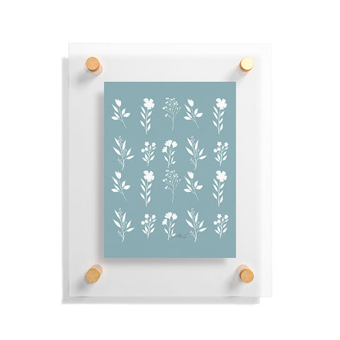 mele_artanddesign White Flower Pattern05 Floating Acrylic Print