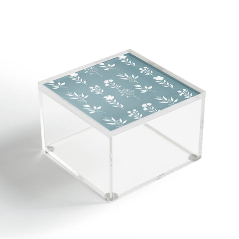 mele_artanddesign White Flower Pattern05 Acrylic Box