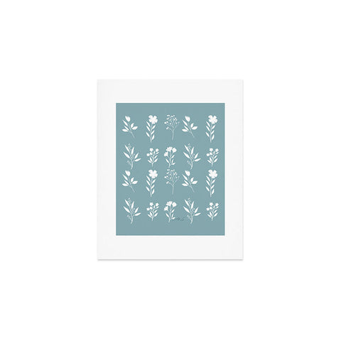 mele_artanddesign White Flower Pattern05 Art Print