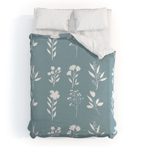 mele_artanddesign White Flower Pattern05 Duvet Cover