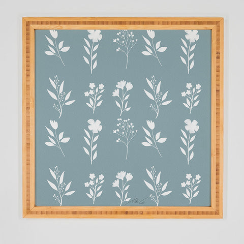 mele_artanddesign White Flower Pattern05 Framed Wall Art