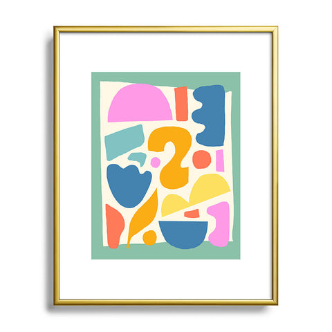 Melissa Donne Abstract Shapes II Metal Framed Art Print