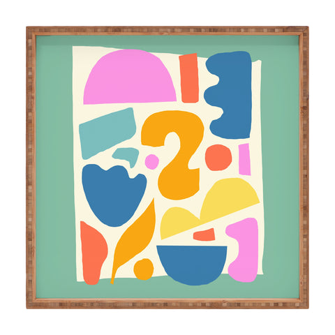 Melissa Donne Abstract Shapes II Square Tray