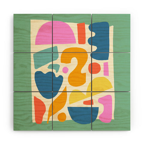 Melissa Donne Abstract Shapes II Wood Wall Mural